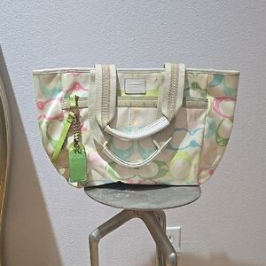 Coach Stylish Multicolor Tote Bag